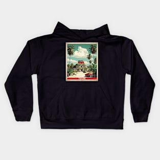 Tulum Quintana Roo Mexico Vintage Poster Tourism Kids Hoodie